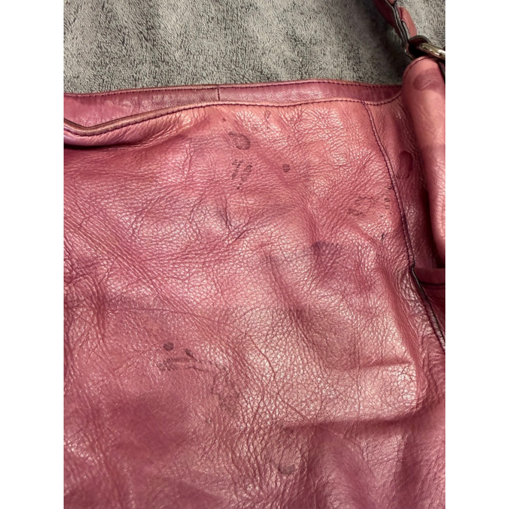 Women's B. Makowsky Purple Leather Shoulder Bag One Size - Picture 3 of 8